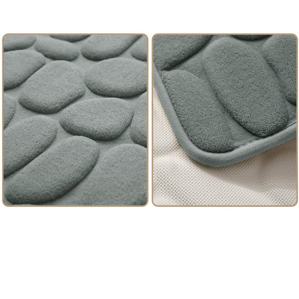 Badmattor Skumgolvmattor Absorberande gummidyna 40 * 60 cm (grå) gray