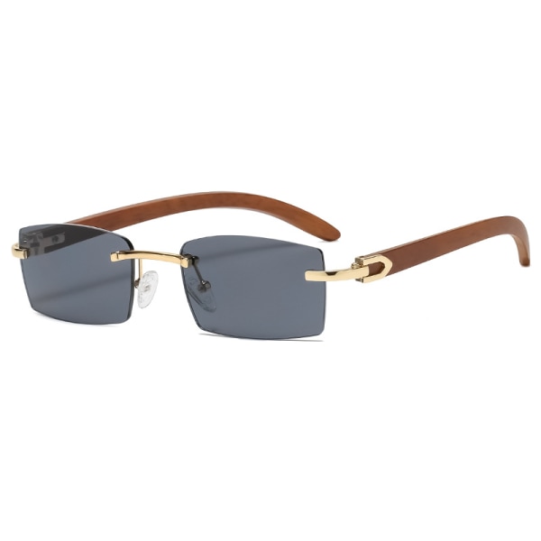 Kantlösa rektangulära solglasögon Tonade båglösa glasögon Retro  Transparenta rektangulära glasögon för män - Guldbåge Svart Grå gray 9f68 |  gray | Fyndiq