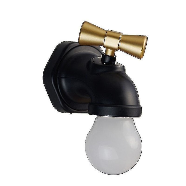 En kranformad nattlampa med USB laddning och LED-belysning för röststyrning i sovrummet black