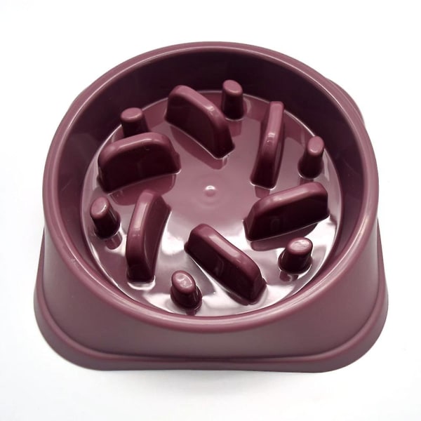 Dog Slow Feeder Bowl, - Anti-gulping Pet Slower Food Matningsskålar purple