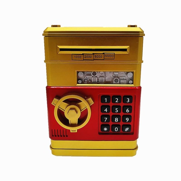 Elektronisk spargris kassaskåp ATM lösenord kassalåda automatisk insättning sedel present födelsedagspresent