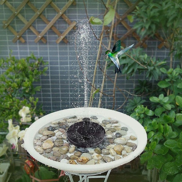 Utomhus solar fontän soldamm pump med batteri trädgård flytande fontän fågelbad