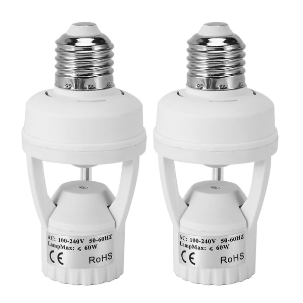 2 infraröda mänskliga avkännande lamphållare, lamphållare, korridoravkännande justerbar belysning
