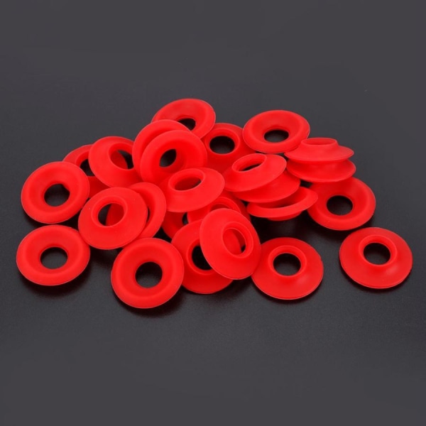 25 röda Grolsch-brickor i silikon
