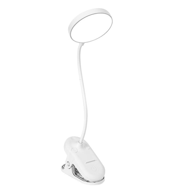 Bordslampa USB bordslampa med klämma Säng Läsbok Nattljus Led Touch 3 lägen Dimning Ögonskydd Ljusuppladdningsbar 4000k