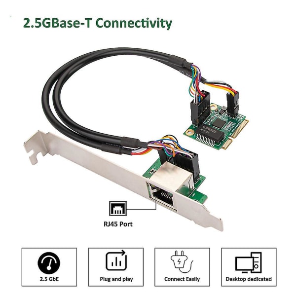 2.5gbase-t Gigabit nätverksadapter med 1 port 2500mbps mini dator