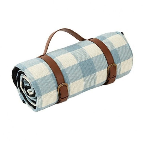 Vattentät bärbar ryggsäck för picknickfilt, strandmatta eller familjecamping, picknickmatta blue