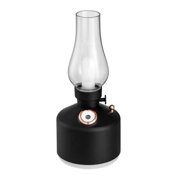 Creative Time Lamp Luftfuktare Mjukt Ljus Nattlampa Färgglad Atmosphere Lamp black 22.5cm x 9.5cm