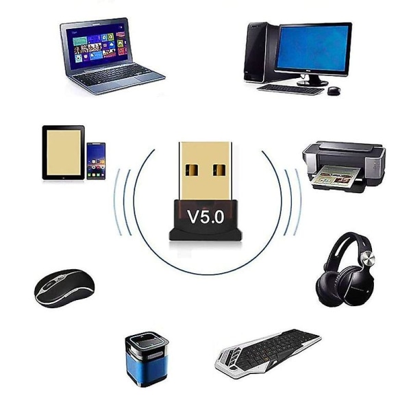 USB Bluetooth -mottagare 5.0 trådlös enhet Gratis dator Desktop Bluetooth adapter
