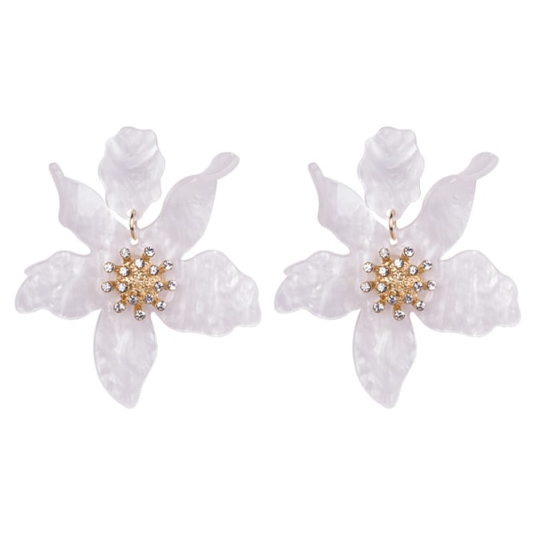 Resin akryl blom örhängen - överdriva europeiska och amerikanska stil stora blommor c