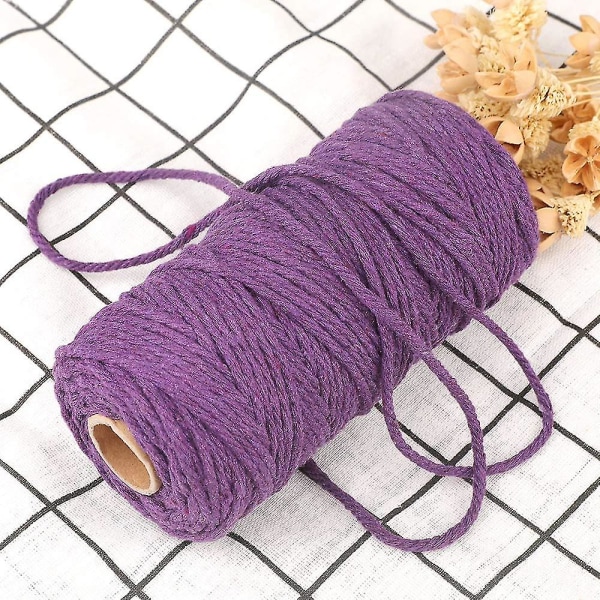 Fil de coton 23 couleurs, 5 tailles, artisanat, bricolage, corde artisanale Kompatibel deep purple