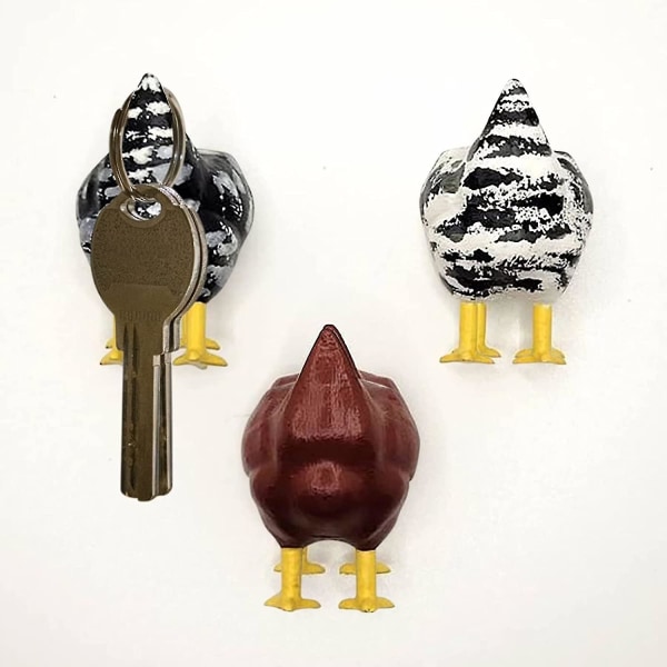 Kreativt hartsprocesskylskåp med kycklingrumpa och nyckel för dagligt bruk