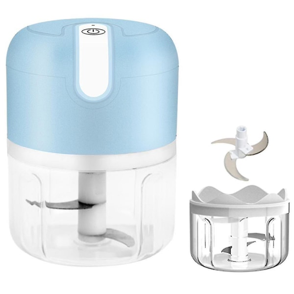 Elektrisk mini vitlökshackare Liten trådlös matberedare Bärbar mini blender Mixerfärs Vattentät USB laddning för ingefärslök