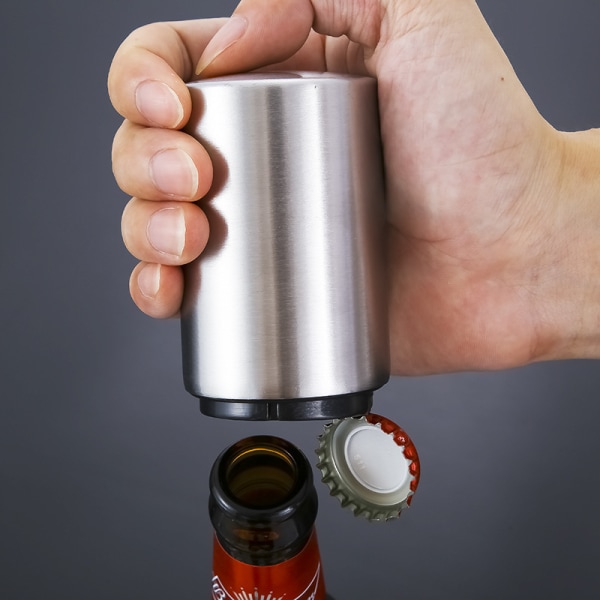 Flasköppnare i rostfritt stål, 2 magnetiska ölflasköppnare