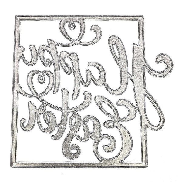 Glad påsk Ram Metall Cutting Dies Stencil Scrapbooking Diy Album Stamp Paper