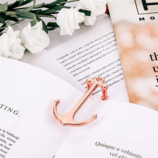 Anchor Bookmark Creative Metal Page Holder Clip för studenter Lärare Examen Presenter Skola black