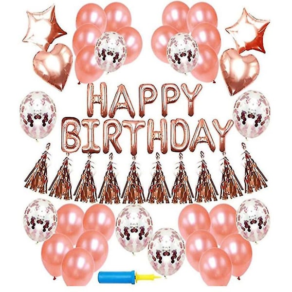 1 set Grattis på födelsedagen ballonger för festsamling