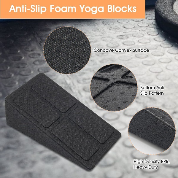 3 ST Squat Wedge Block, 8,5°, 8,5°, 17° EPP Anti-Slip Slant Board, Sport Exercise Yoga Balance Boards