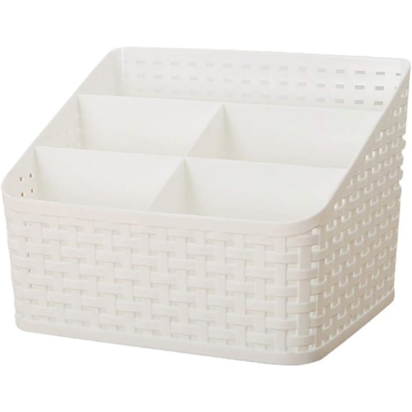 Förvaringskorg, multifunktionell kosmetisk låda förvaringslåda (vit)
