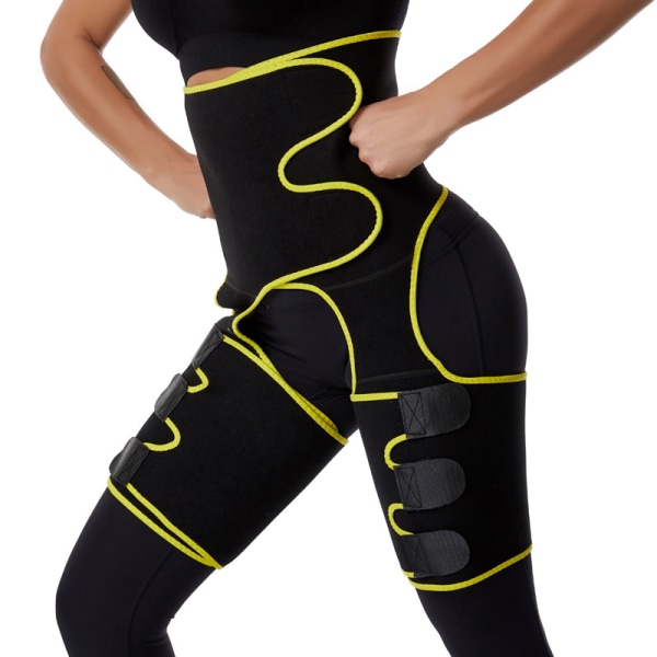 Neopren Sweat Lårtrimmer Waist trainer Ben Shaper Smal Slimming Bälte Shapewear Muscle Band Viktminskning Body Shaper,M