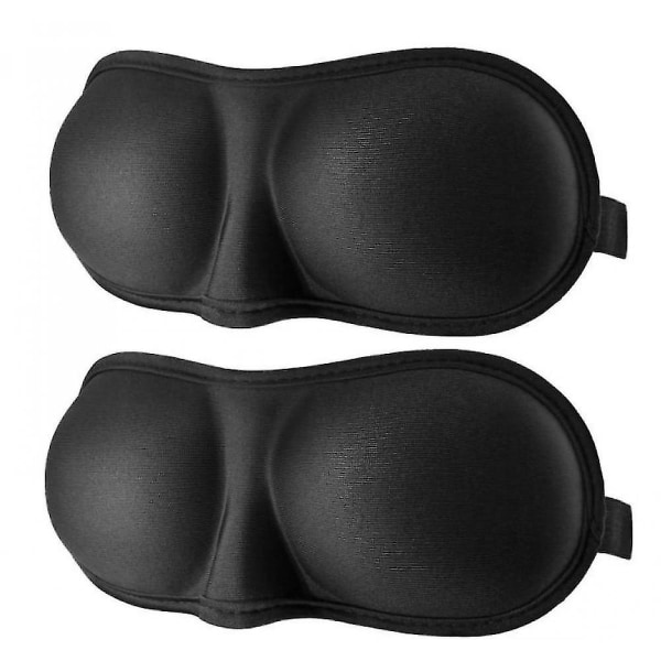 Sömnögonmask för män kvinnor, 3d Contoured Cup Sleeping Mask &amp; Ögonbindel (svart)