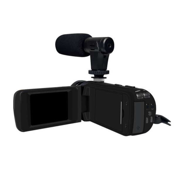 Kamera med mikrofon Videosky Fhd 1080p 16mp Vloggning Youtube-kamera 16x digital