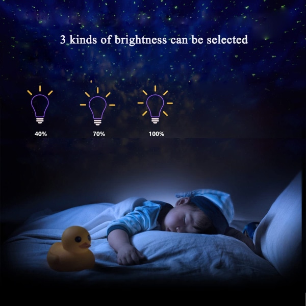 Projektorljus, nattlampa för barn Projektor med fjärrkontroll Musik Bluetooth högtalare Timer Fest Halloween Julklapp (svart)