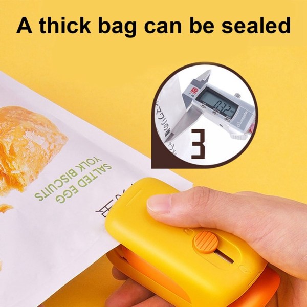 2 ST Bärbar Mini Bag Sealer/Cutter Värmeförseglingsmaskin Plastmatförseglingsmaskin White