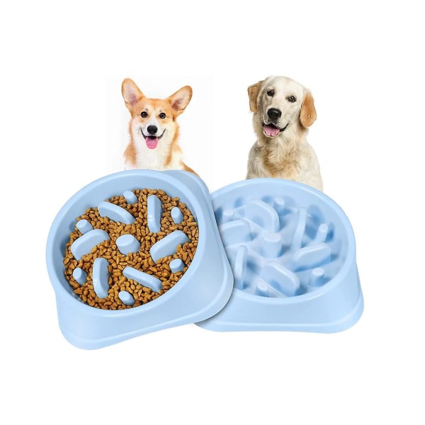 Slow Pet Feeder Halkfri skål Slitstark hälsosam designskål för matning av hundar