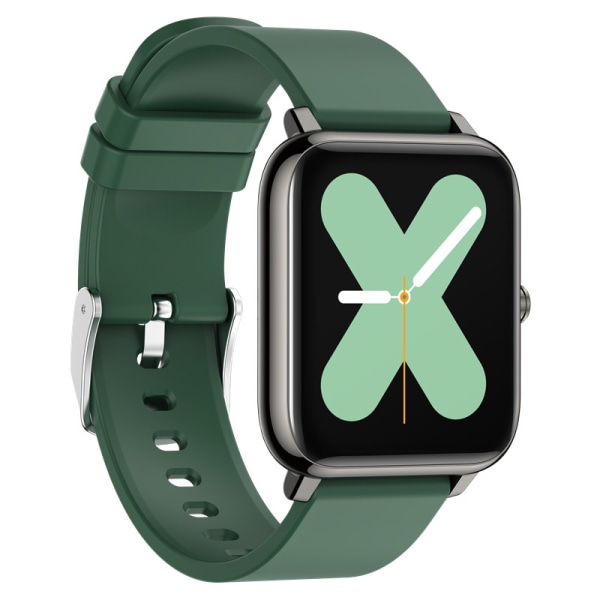 Smart watch för kvinnor och män med stor skärm Vattentät blodtryckspuls blodsyre multisport smart watch green