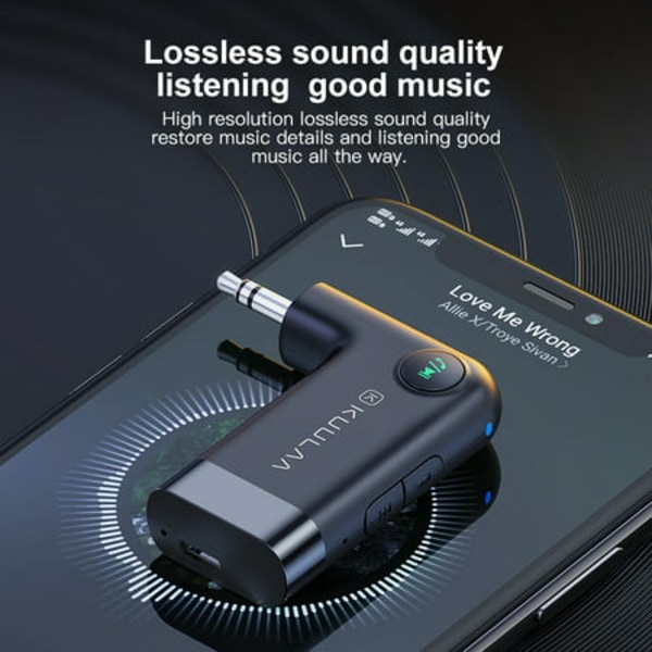 Bil Bluetooth 5.0 handsfree trådlös bil Aux Bluetooth ljudmottagare
