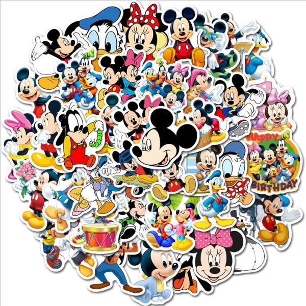 50st Sticker Sheets - Musse Pigg - Disney - Tecknad Multicolor