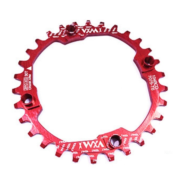 104bcd 30t Cykelvev Kedjering Smal Bred Ultralätt Mtb Bike Chainwheel Circle Crankset Plate Single Speed ​​Chain