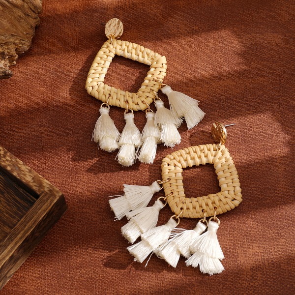 Populära smycken Handgjorda vinstockar tofs vävda örhängen Bohemian etnisk  stil örhängen e1b3 | Fyndiq