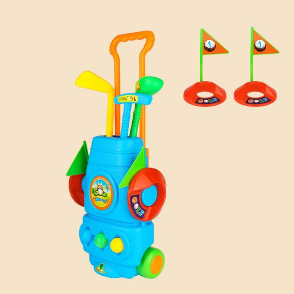 Set för toddler Golfklubbor för barn med 3 bollar, 3 golfklubbor, 2 träningshål främjar fysisk mental utveckling