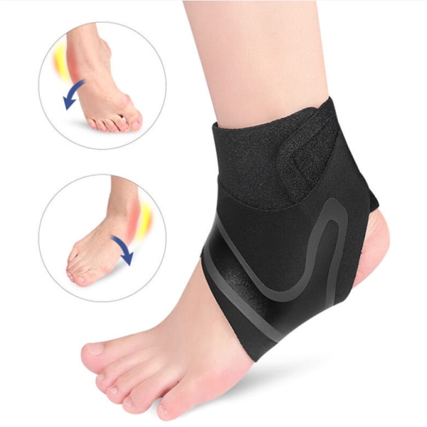 Knästöd 1 st fotledsstöd Lättviktsventilerande justerbar fotledsstöd ankelärm för män och kvinnor - S för vänster fot
