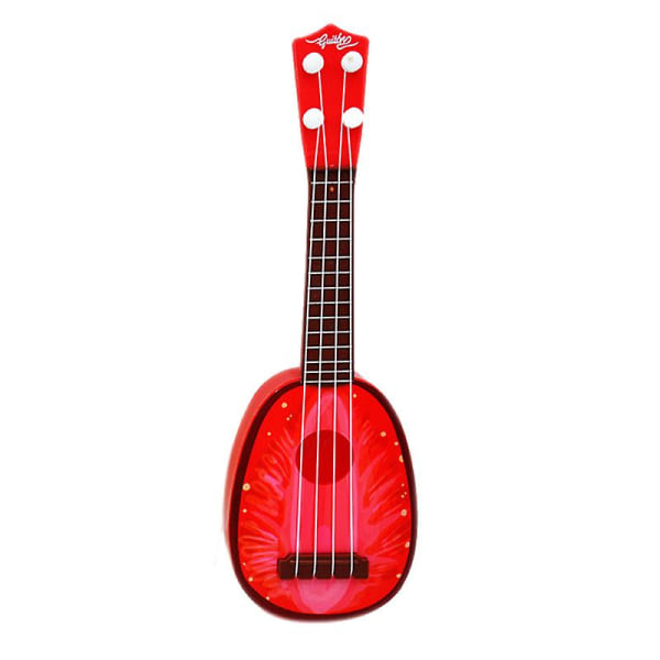2-pack plastimitation ukulele barns litet musikinstrument frukt (jordgubb+kiwi)