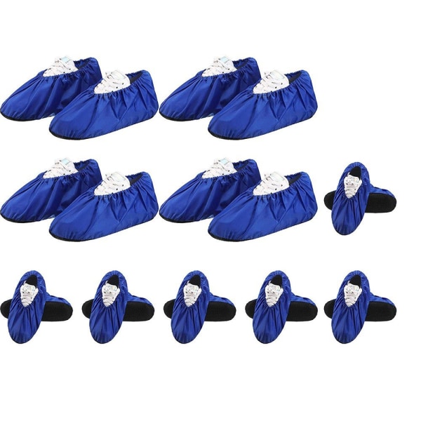 10 par återanvändbara halkfria skoskydd Vattentäta stövelskydd för hushållsmattskydd Kan tvättas i maskin royal blue