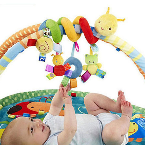 Hängande leksaker för baby Färgglada tecknade plyschleksaker Baby leksaker