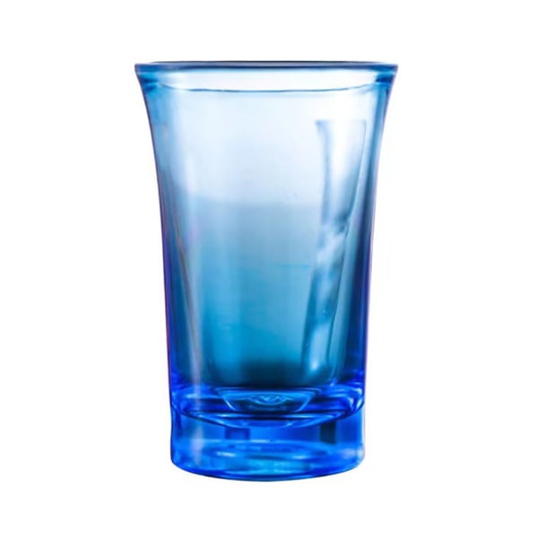 6 bitar snapsglasbägare (akryl), 35 Ml glasshotglas yellow purple blue