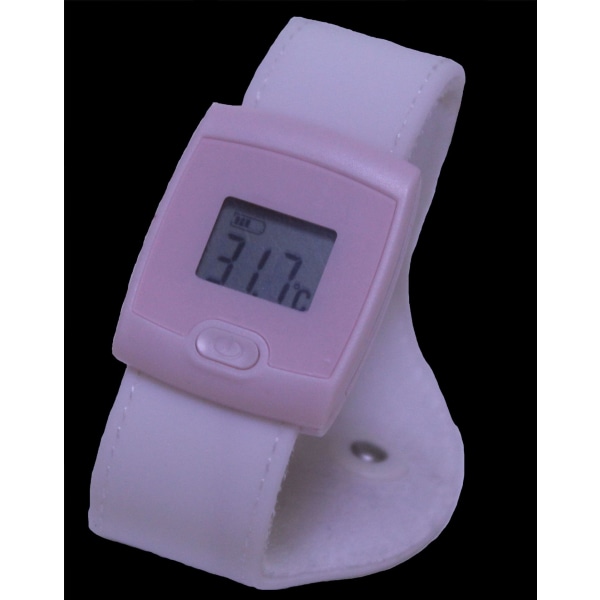 Digital Baby Smart Bluetooth Termometer Smart Feber Temperatur Armband LCD-skärm pink