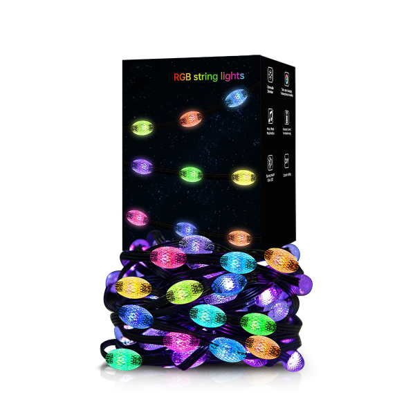 Led String Lights Belysning Lamp Strings Intelligent Diamond Illusion App Point Control Led Dekorationer 5 m