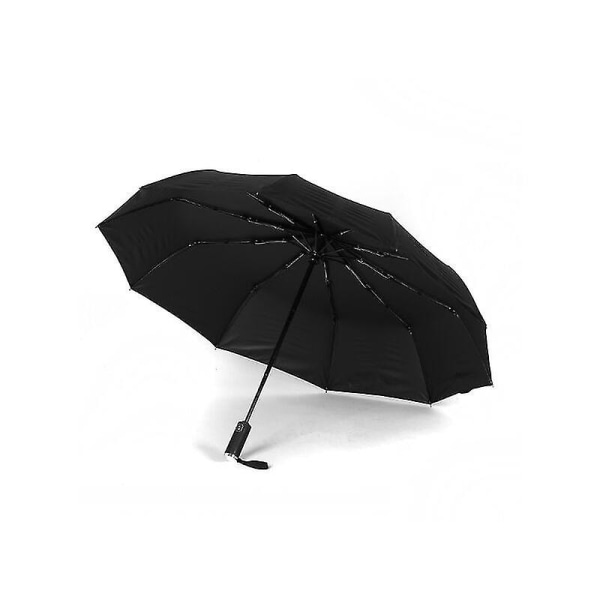 Parasollparaply Unisex automatiskt paraply tre gånger soligt och regnigt paraply