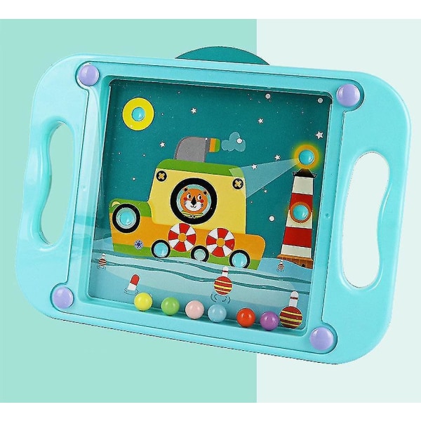 3D Kids pedagogiska leksaker för barn Baby Pussel Montessori Maze Balance Games Leksaker (blå)