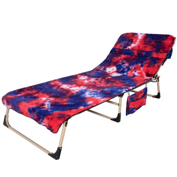 Tie-dyed microfiber recliner cover strandstol handduk ryggsäck strandhandduk red