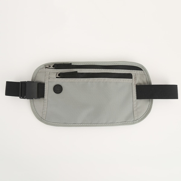 Multifunktionell anti-stöld midjeväska, dokumentväska, rese RFID passväska, nylon vattentät kortväska grey