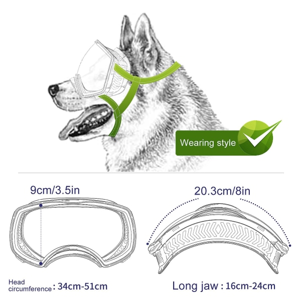 Stora glasögon för husdjur, hundtillbehör, solglasögon, snö- och UV-beständiga hundglasögon, stora och medelstora hundar