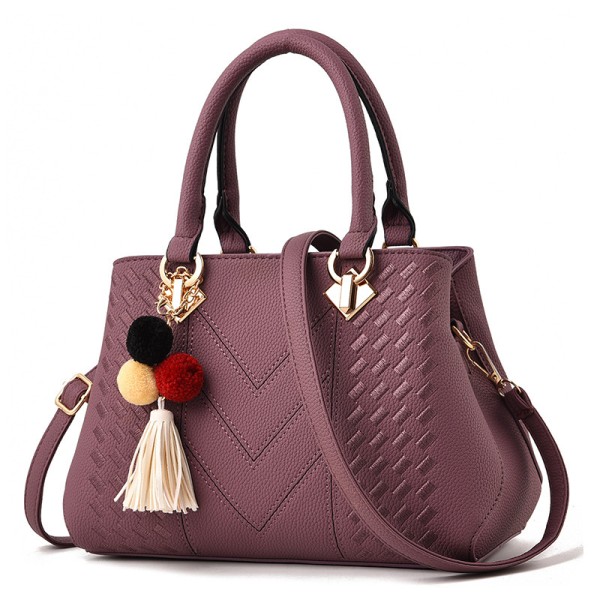 Lyxhandväskor Damväskor Designer Damaxelväska Läder Handväskor Damer Crossbody-väskor för kvinnor Tote Handväska purple