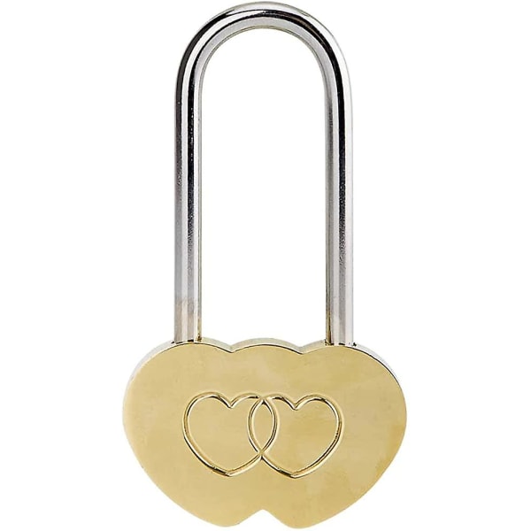 Love Lock Heart Hänglås: 3,5" 40mm Heart Wish Lock Without Key Everlasting Love