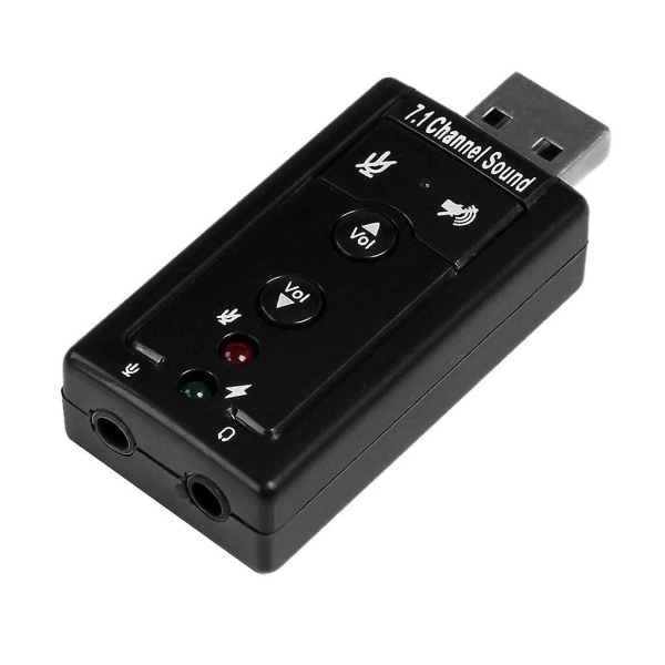 Analog 7.1 USB externt oberoende ljudkort datortillbehör